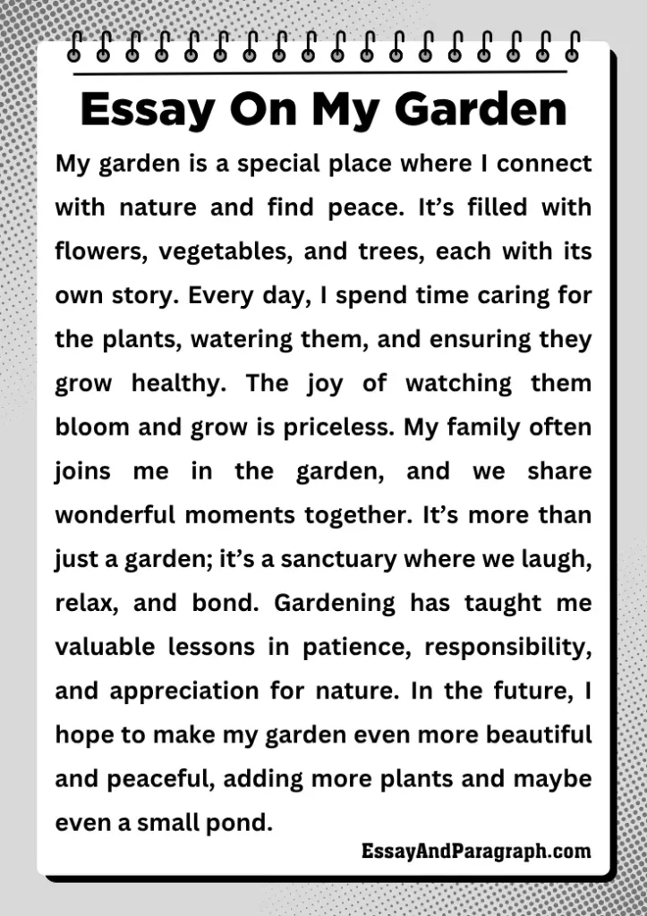 Essay On My Garden