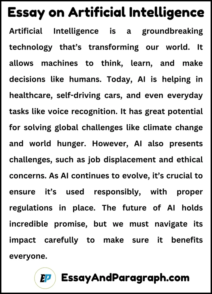 Essay on Artificial Intelligence