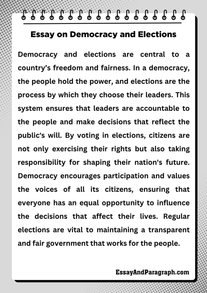 Essay on Democracy and Elections