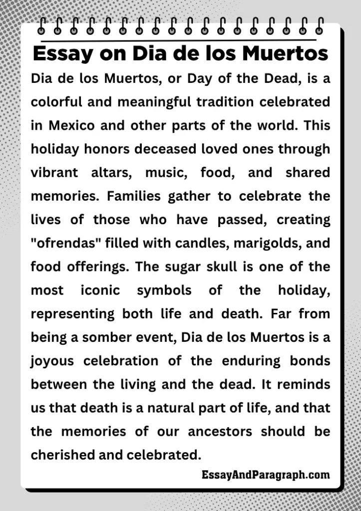 Essay on Dia de los Muertos