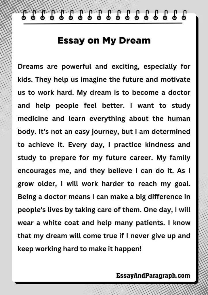 Essay on My Dream