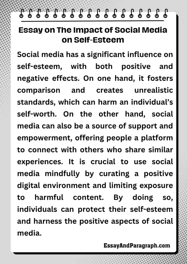 Essay on The Impact Of Social Media On Self Esteem