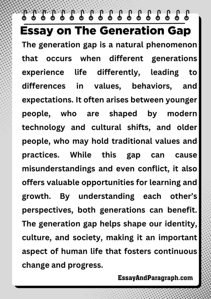 Essay on The Generation Gap