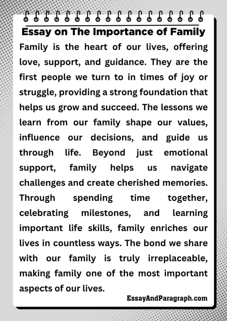 Essay on The Importance of Family