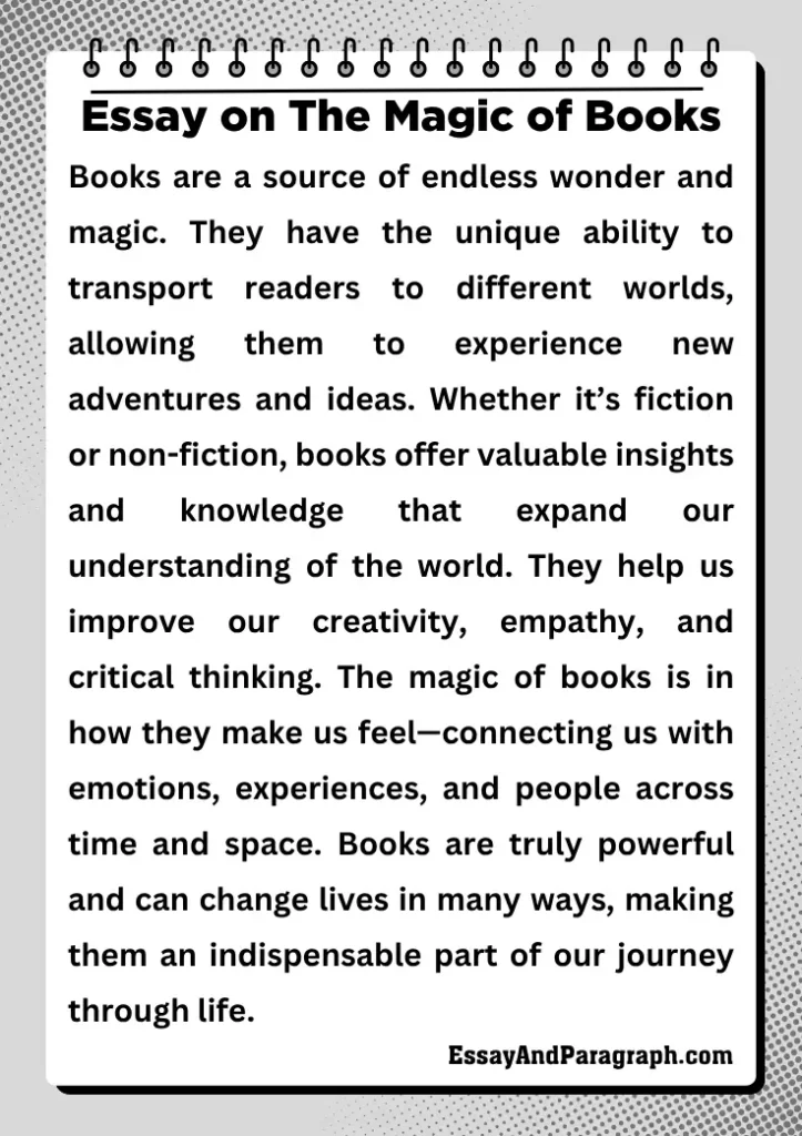 Essay on The Magic of Books