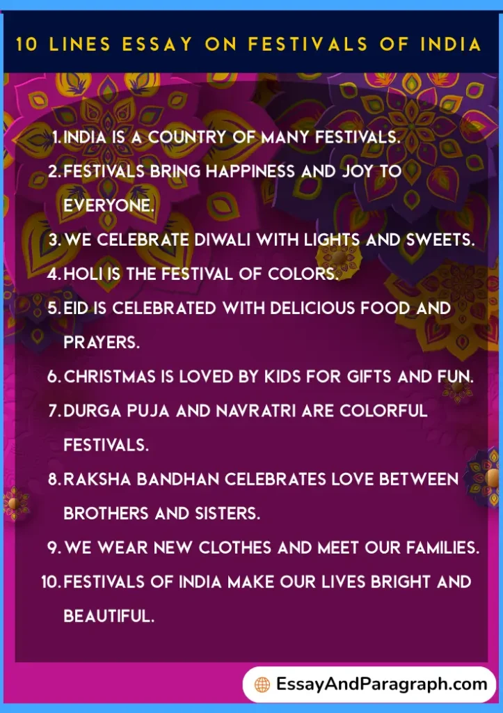 Essay on Festivals of India