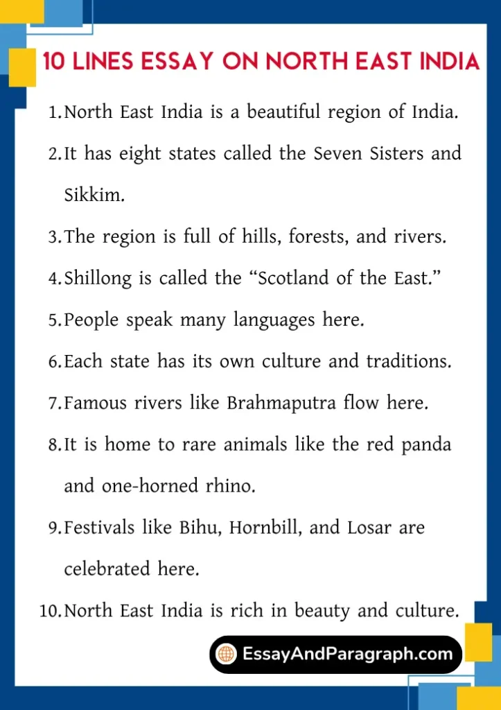 Essay on North East India