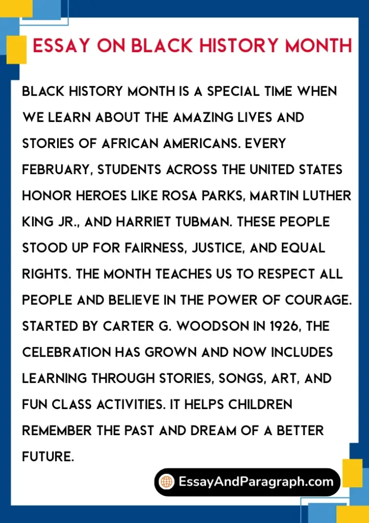 Essay on Black History Month
