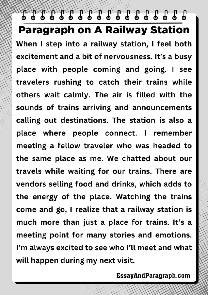 Paragraph on A Railway Station