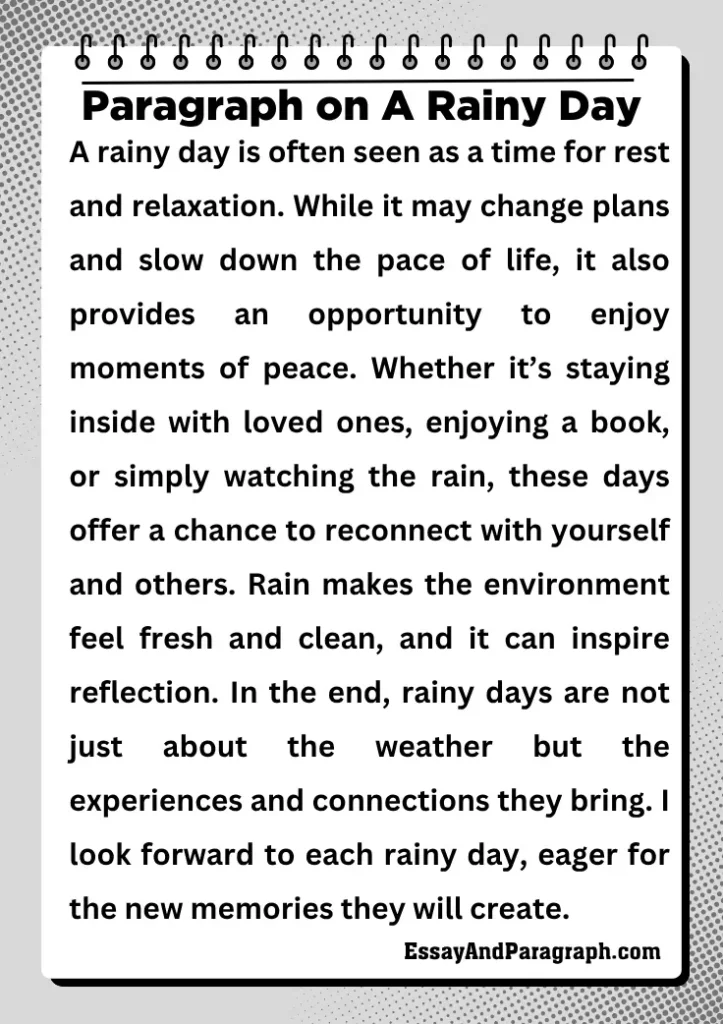 Paragraph on A Rainy Day
