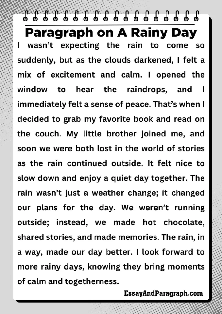 Paragraph on A Rainy Day