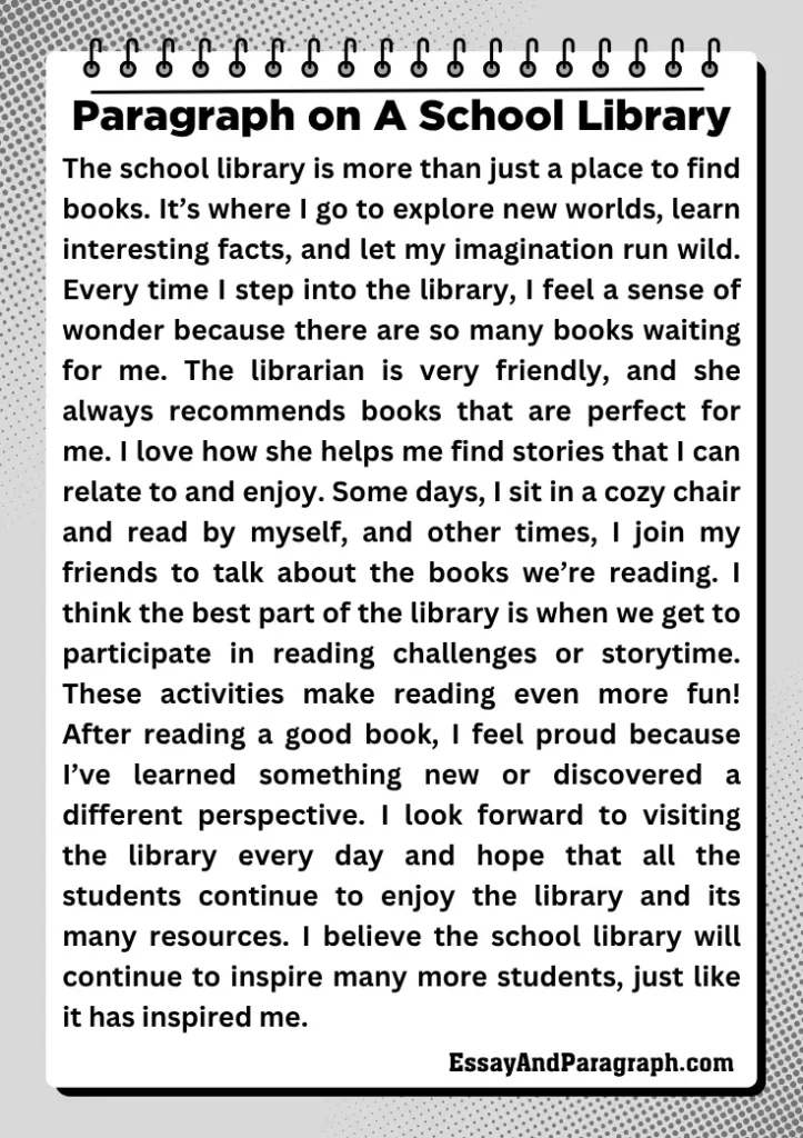 Paragraph on A School Library