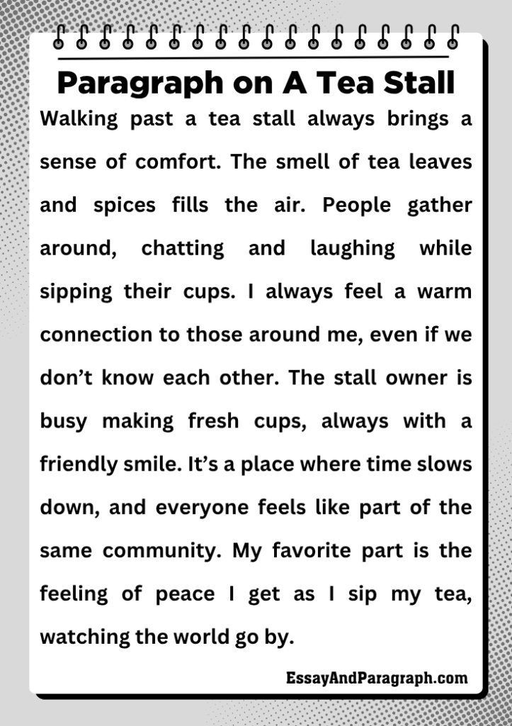 Paragraph on A Tea Stall