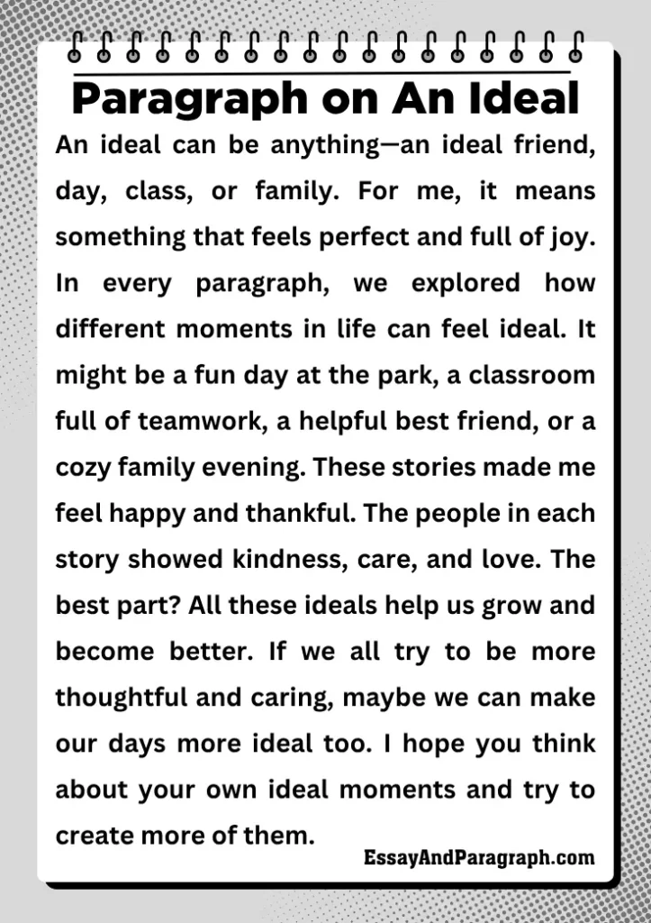 Paragraph on An Ideal