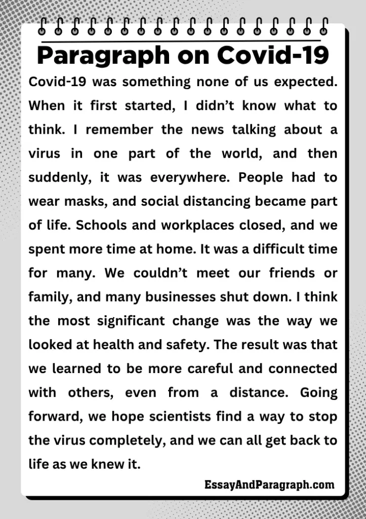Paragraph on Covid-19