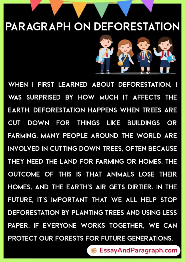 Paragraph on Deforestation