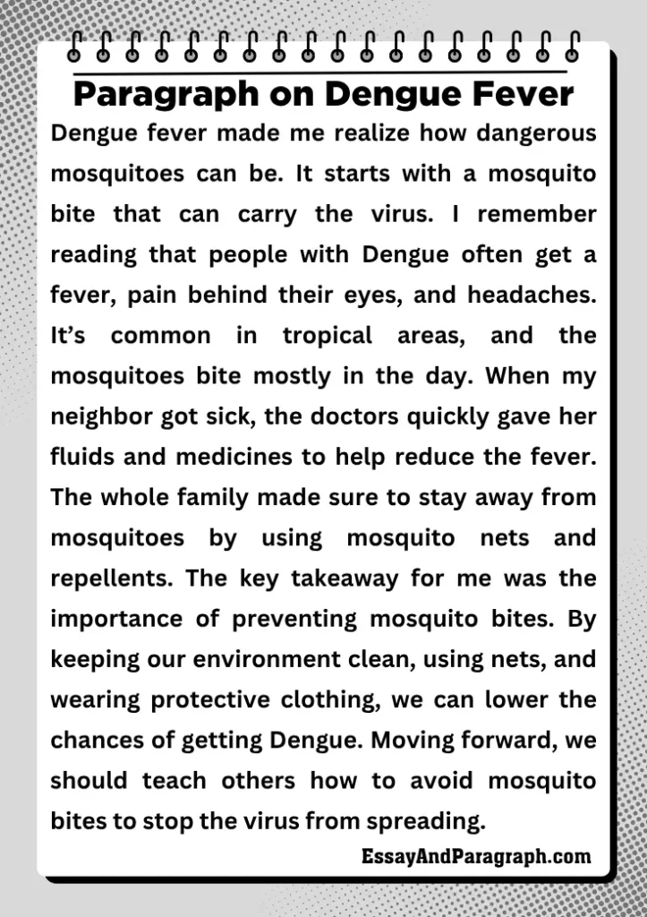 Paragraph on Dengue Fever