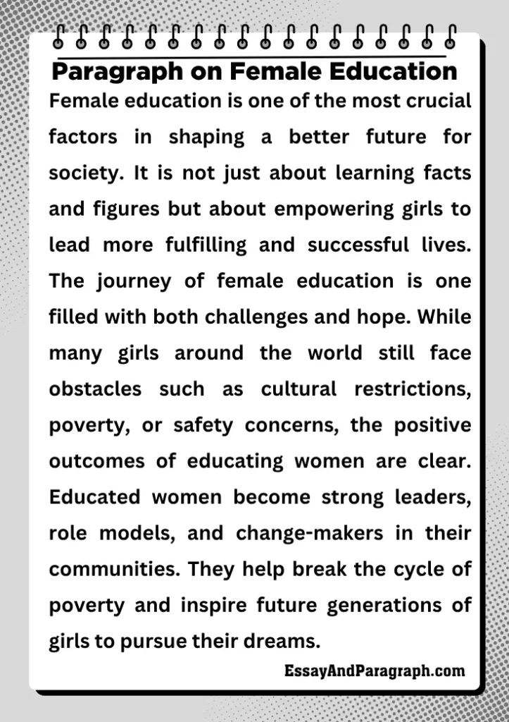 Paragraph on Female Education