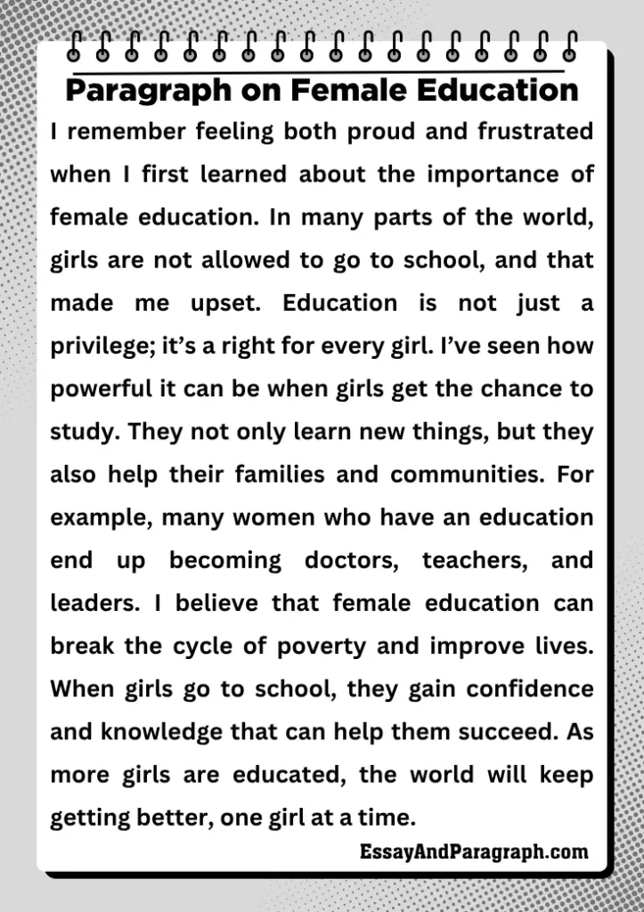 Paragraph on Female Education