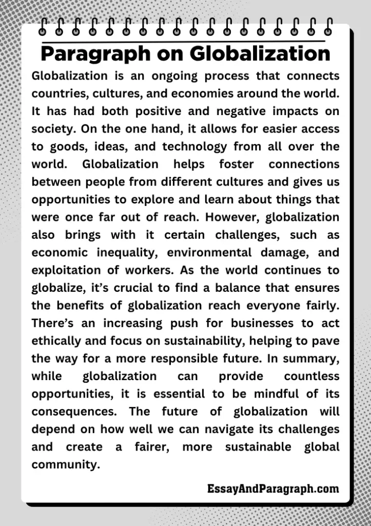 Paragraph on Globalization