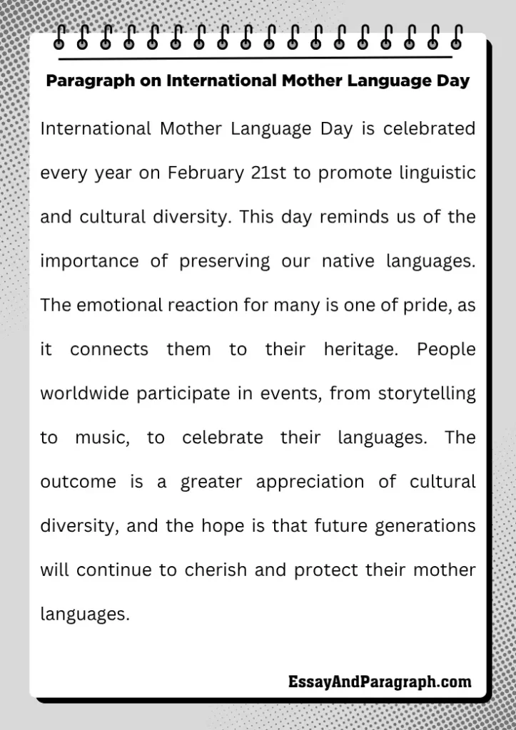 Paragraph on International Mother Language Day