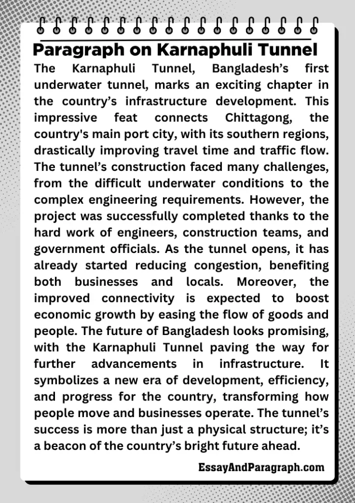 Paragraph on Karnaphuli Tunnel