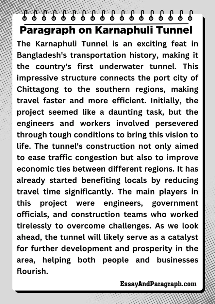 Paragraph on Karnaphuli Tunnel