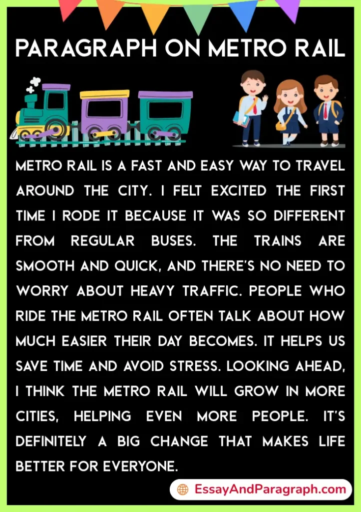 Paragraph on Metro Rail