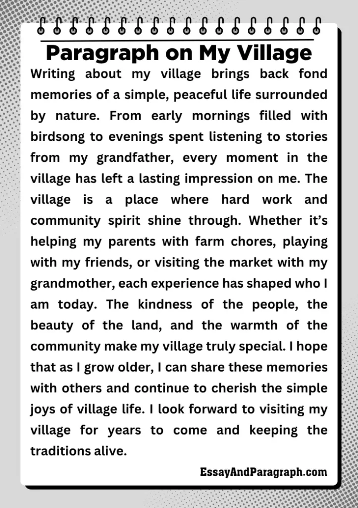 Paragraph on My Village