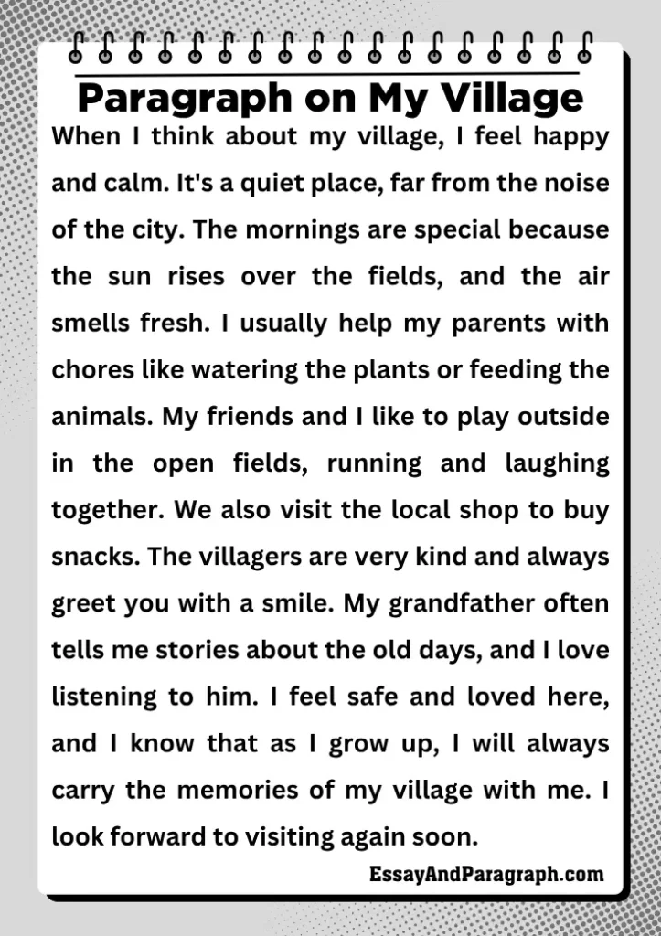 Paragraph on My Village