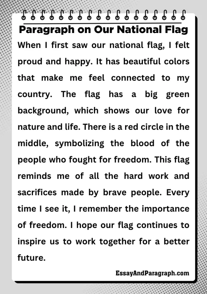 Paragraph on Our National Flag