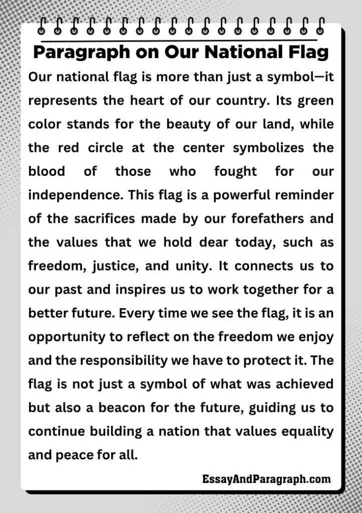 Paragraph on Our National Flag