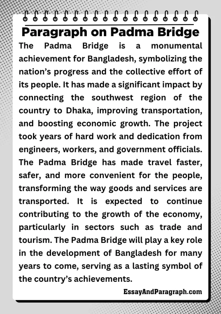 Paragraph on Padma Bridge