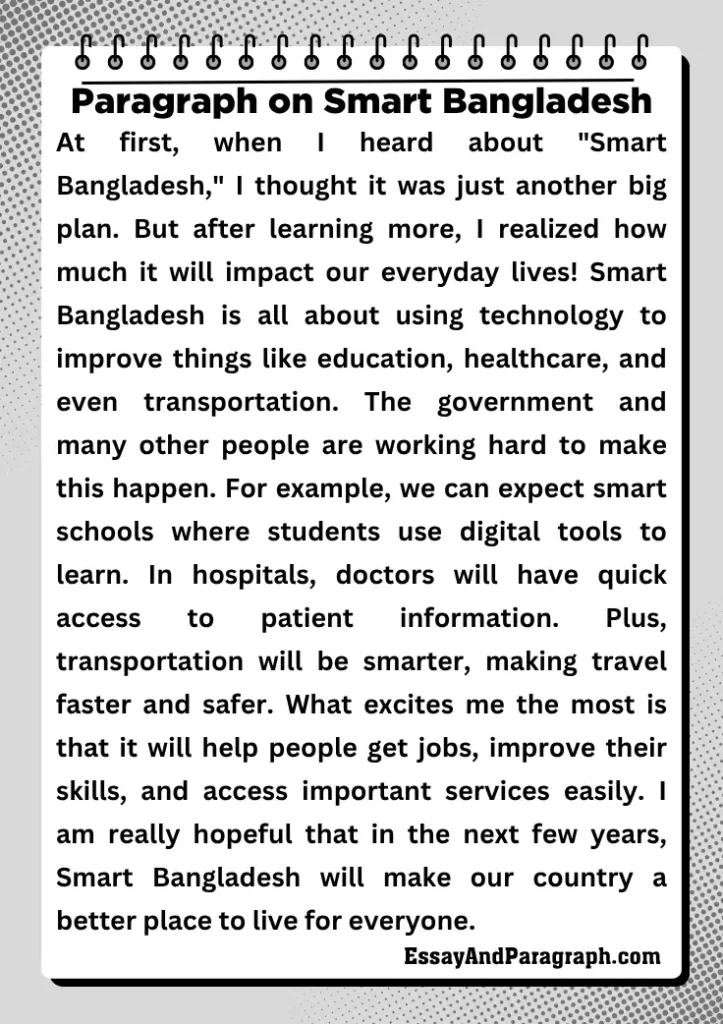 Paragraph on Smart Bangladesh
