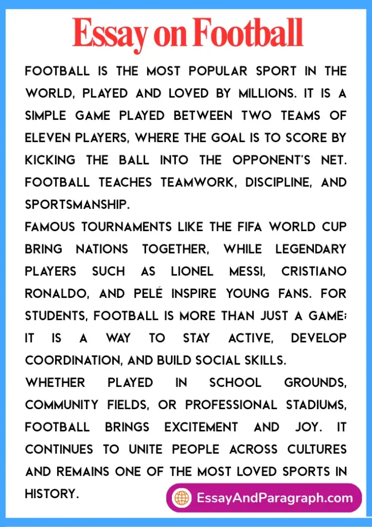 Essay on Football for Students