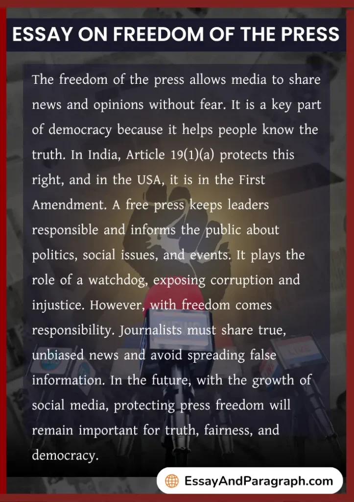 Essay on Freedom of the Press