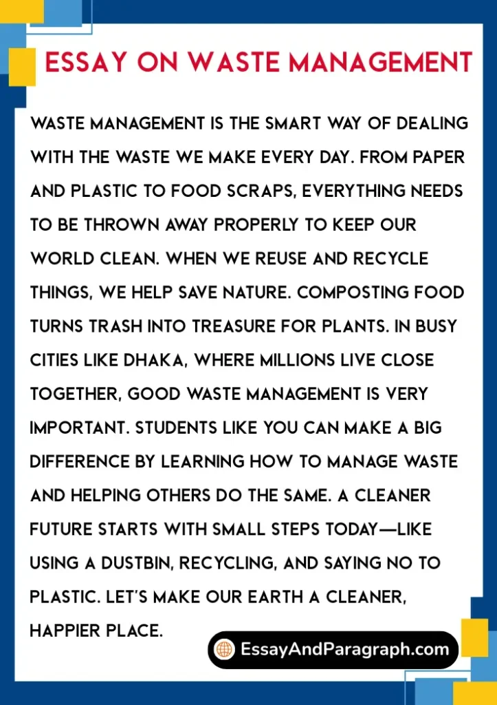 Essay on Waste Management for Students