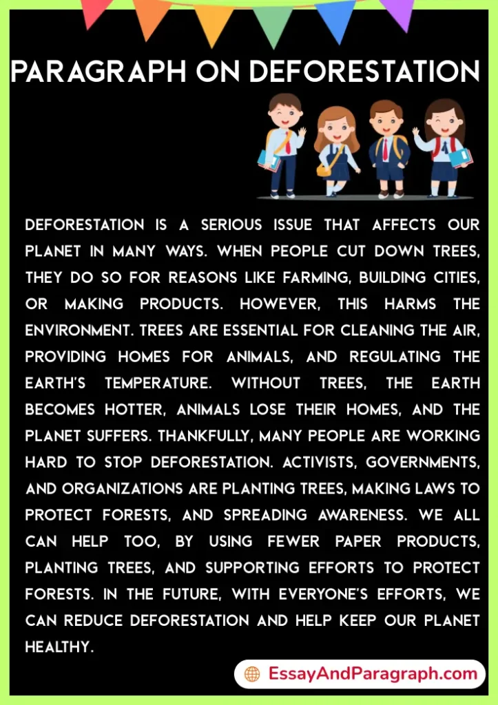 Paragraph on Deforestation