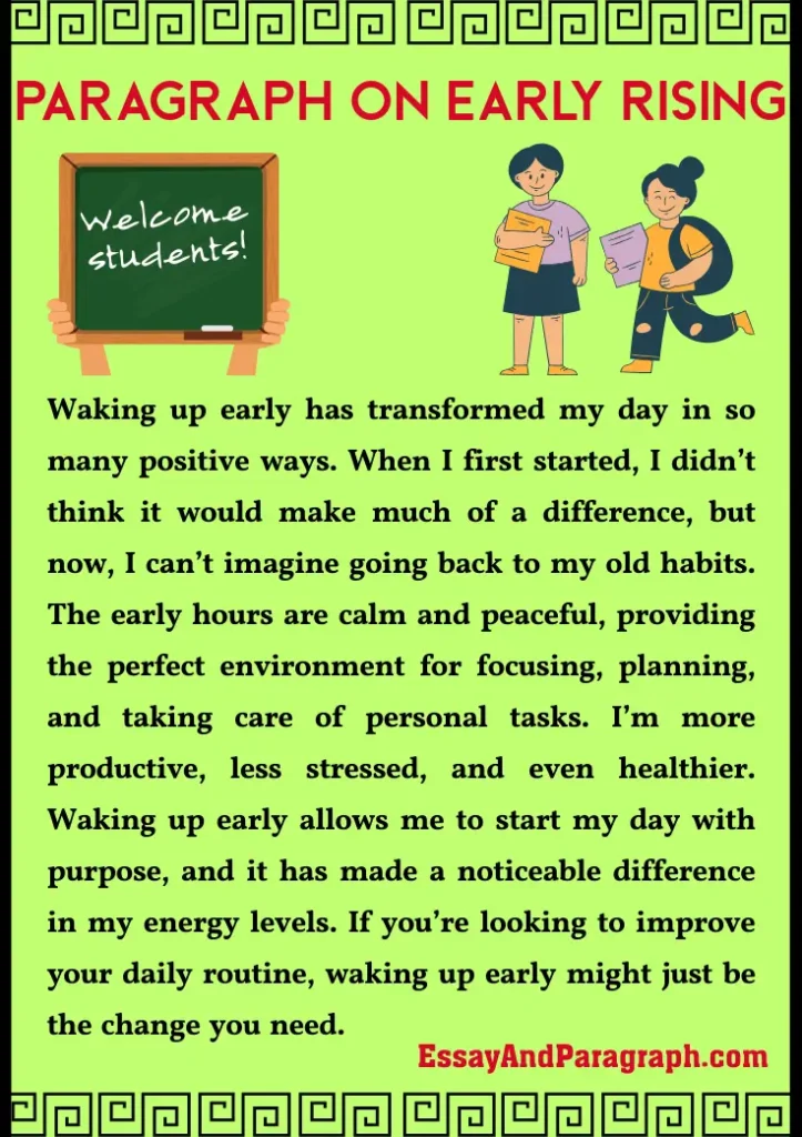 Paragraph on Early Rising