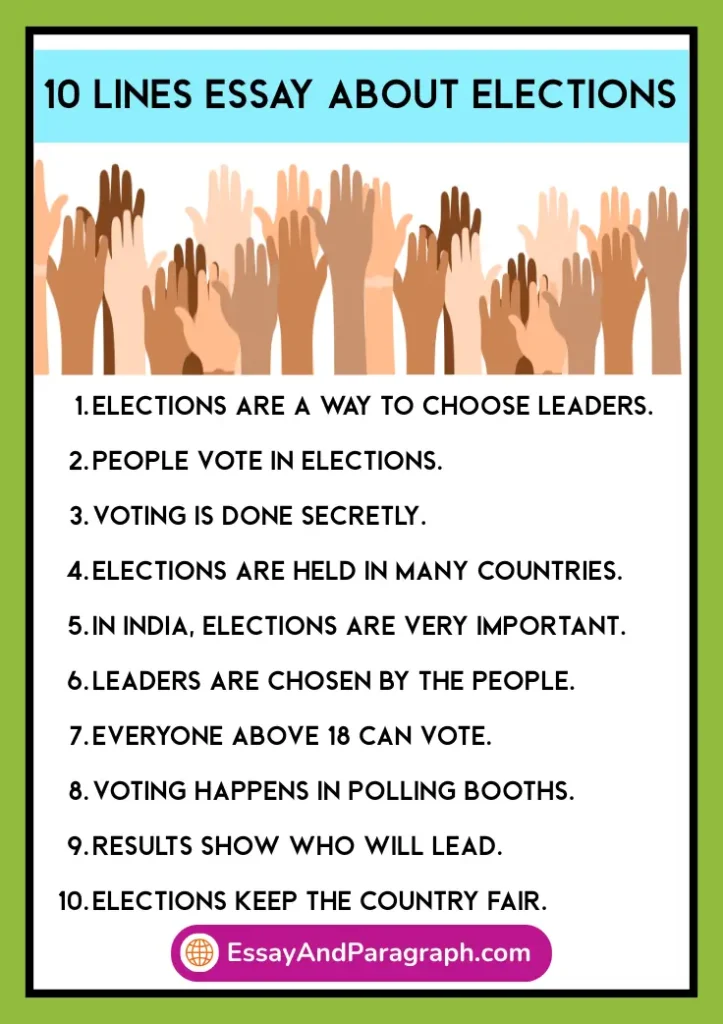 Essay About Elections for Students