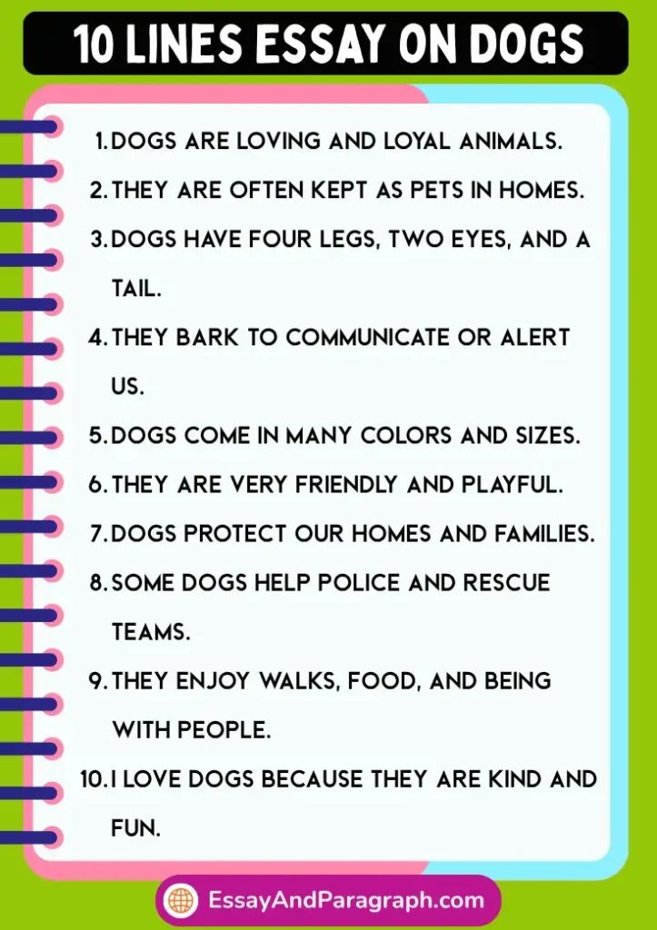 Essay on Dogs in English