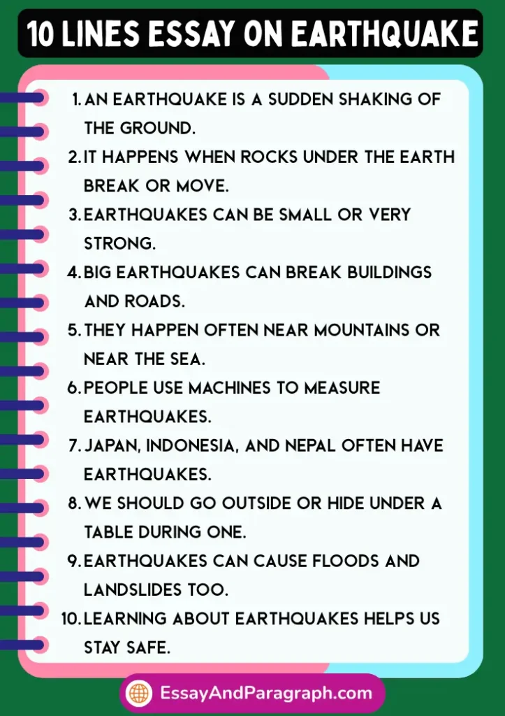 Essay on Earthquake for Students