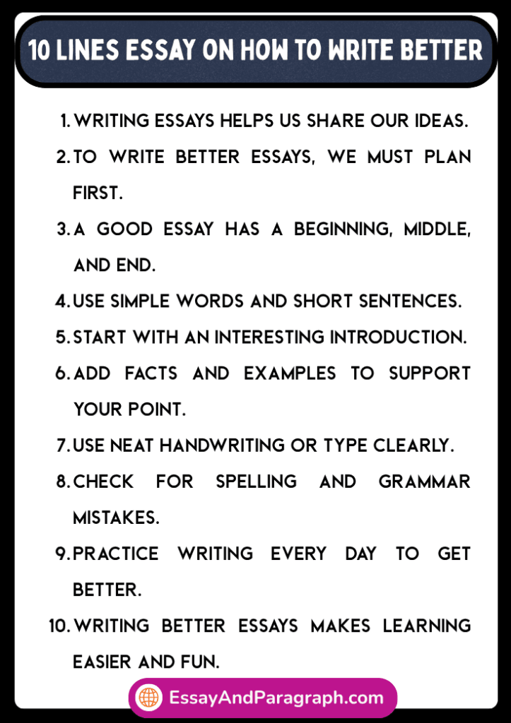 Essay on How to Write Better for Students 