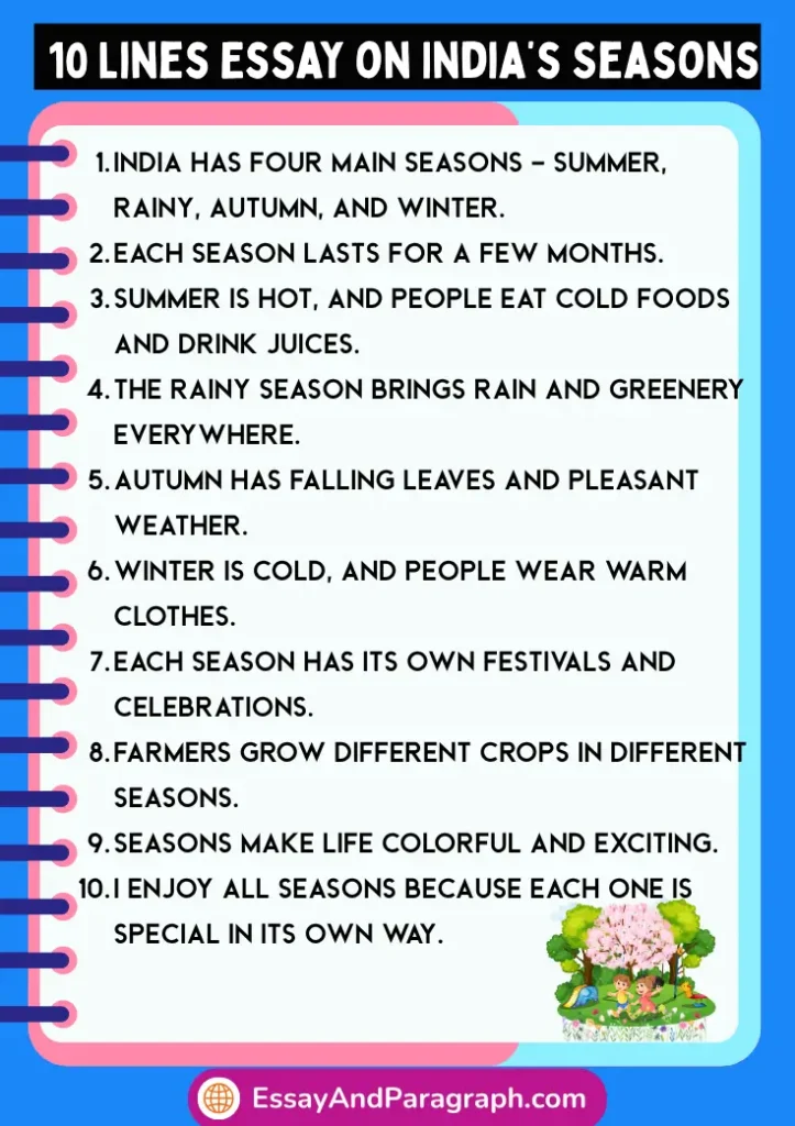 Essay on Indias Seasons in English