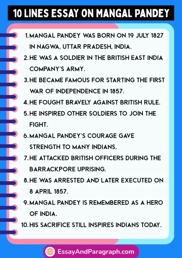 Essay on Mangal Pandey
