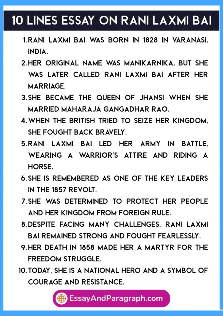 Essay on Rani Laxmi Bai