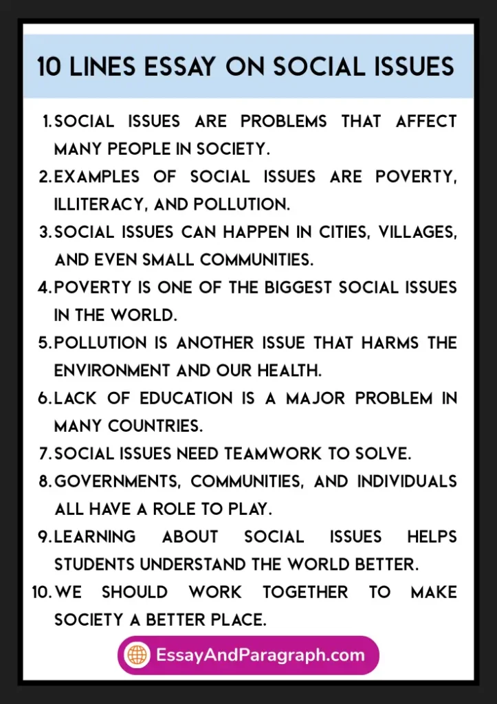 Essay on Social Issues for Students