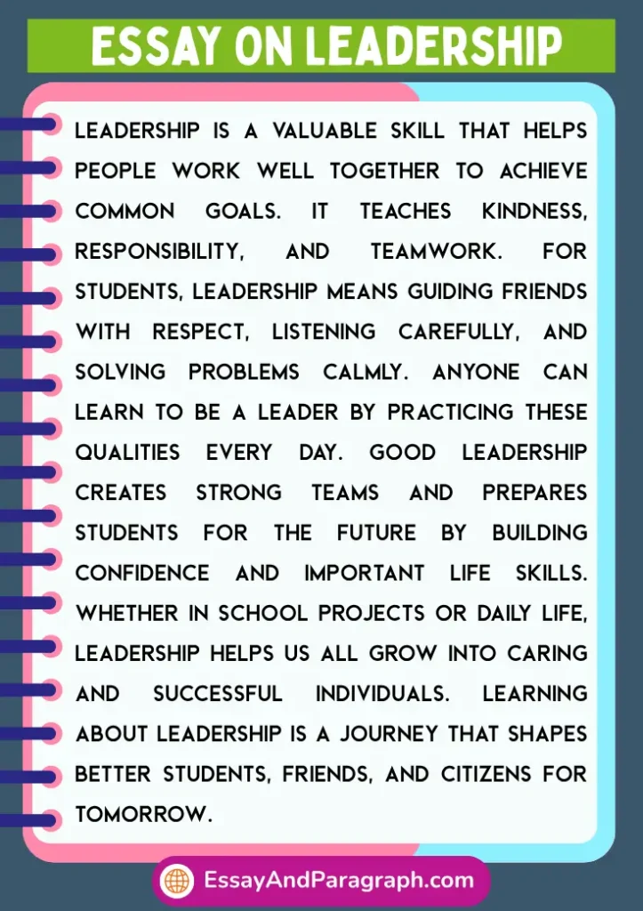 Essay On Leadership In English