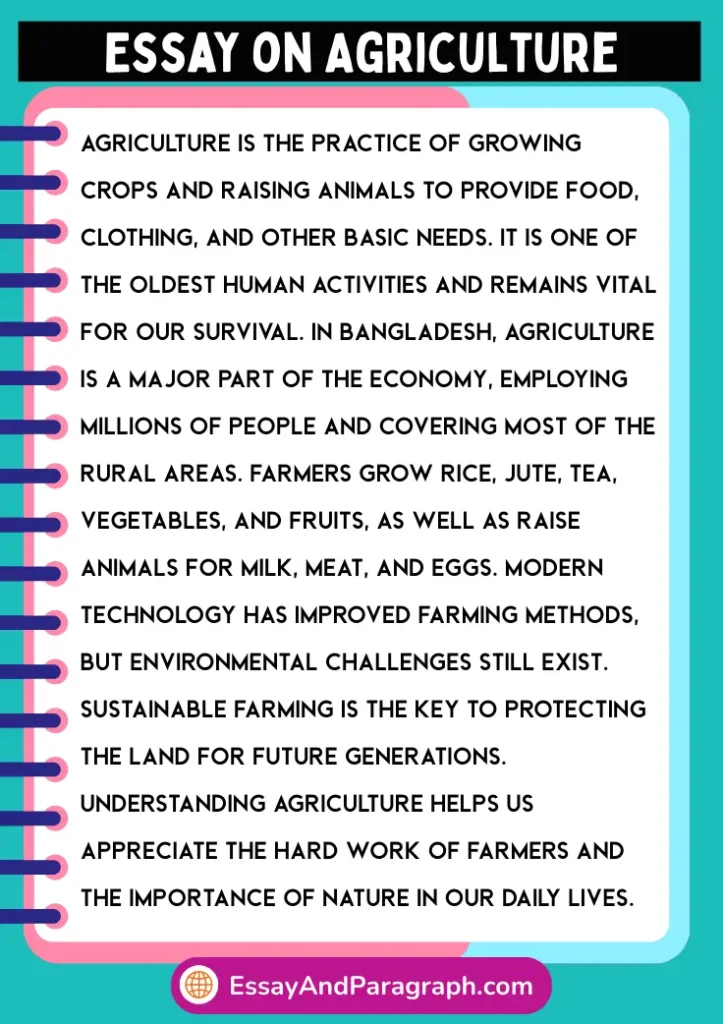 Essay on Agriculture