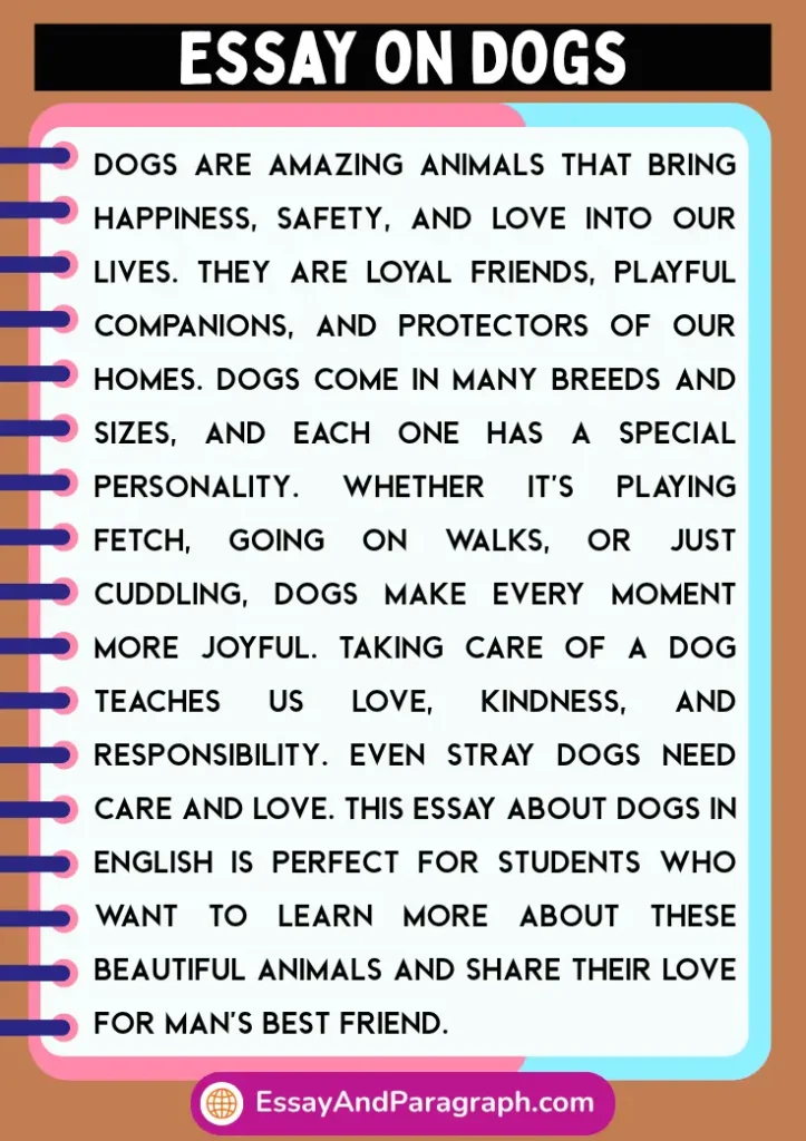 Essay on Dogs in English